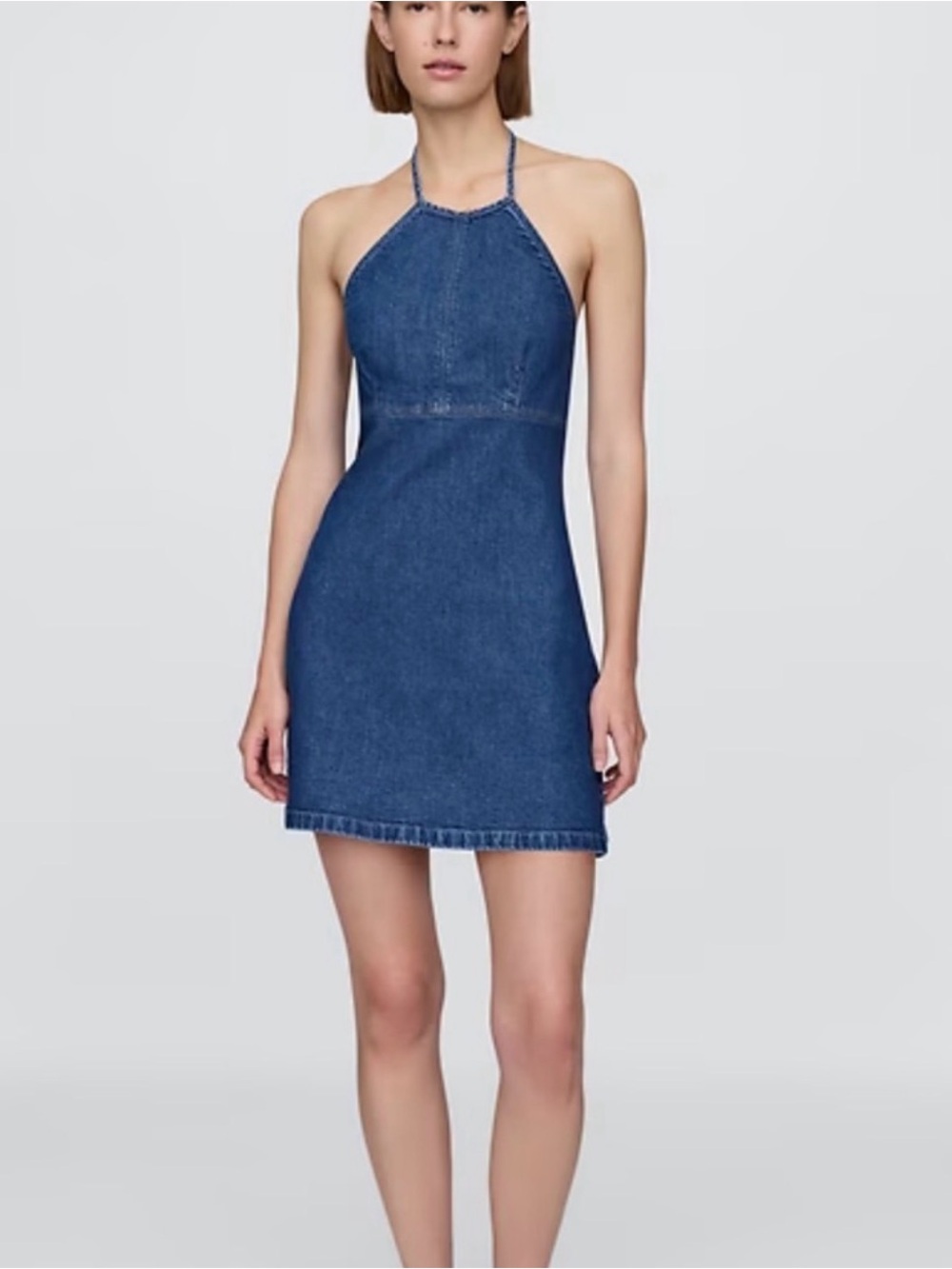 Gap Denim Halter Mini Dress size large